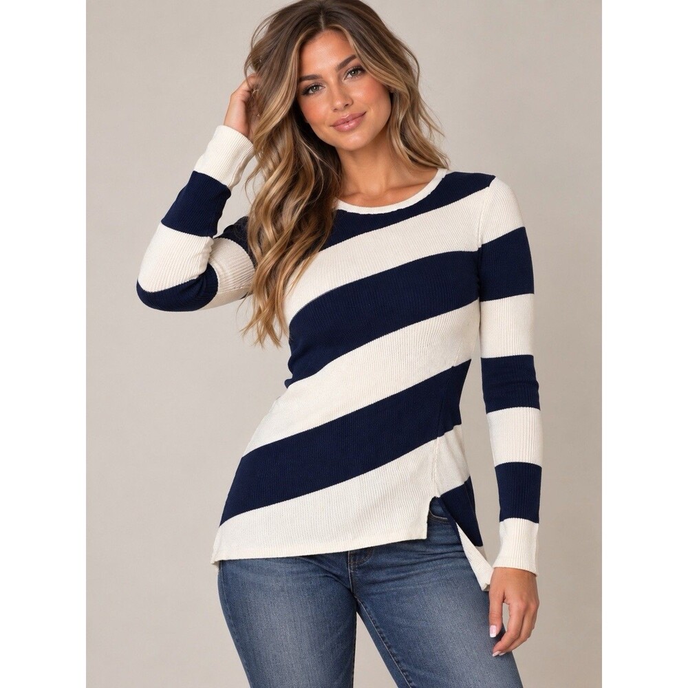 Lilly Pulitzer Women’s Small Navy White Striped Long Sleeve Sweater Top